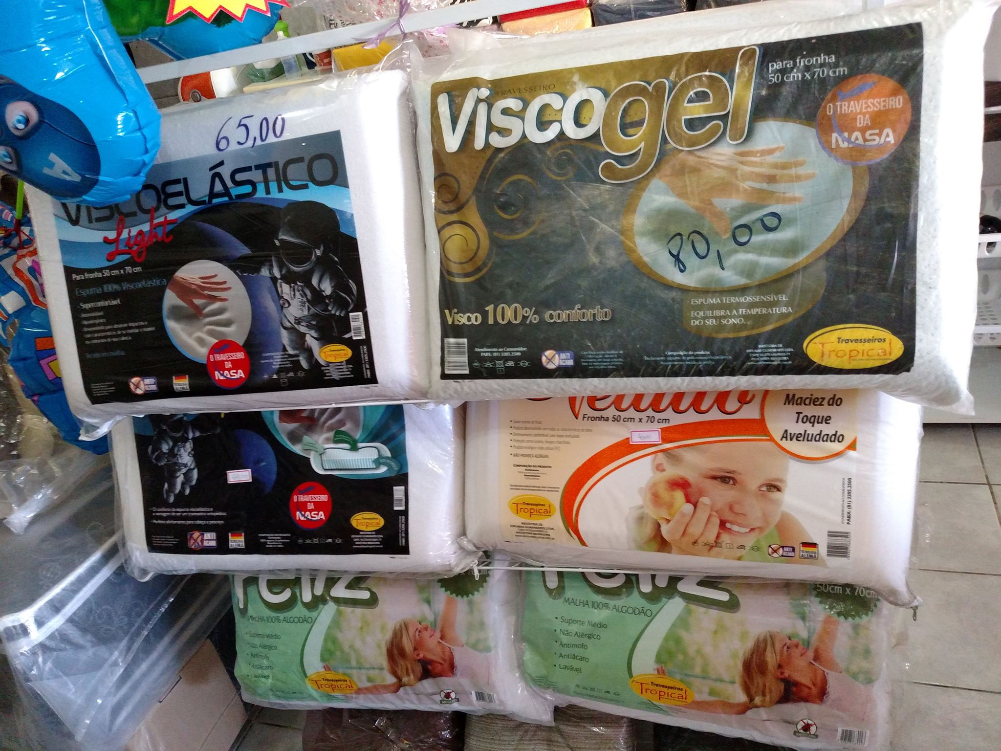 Travesseiros vários tipos