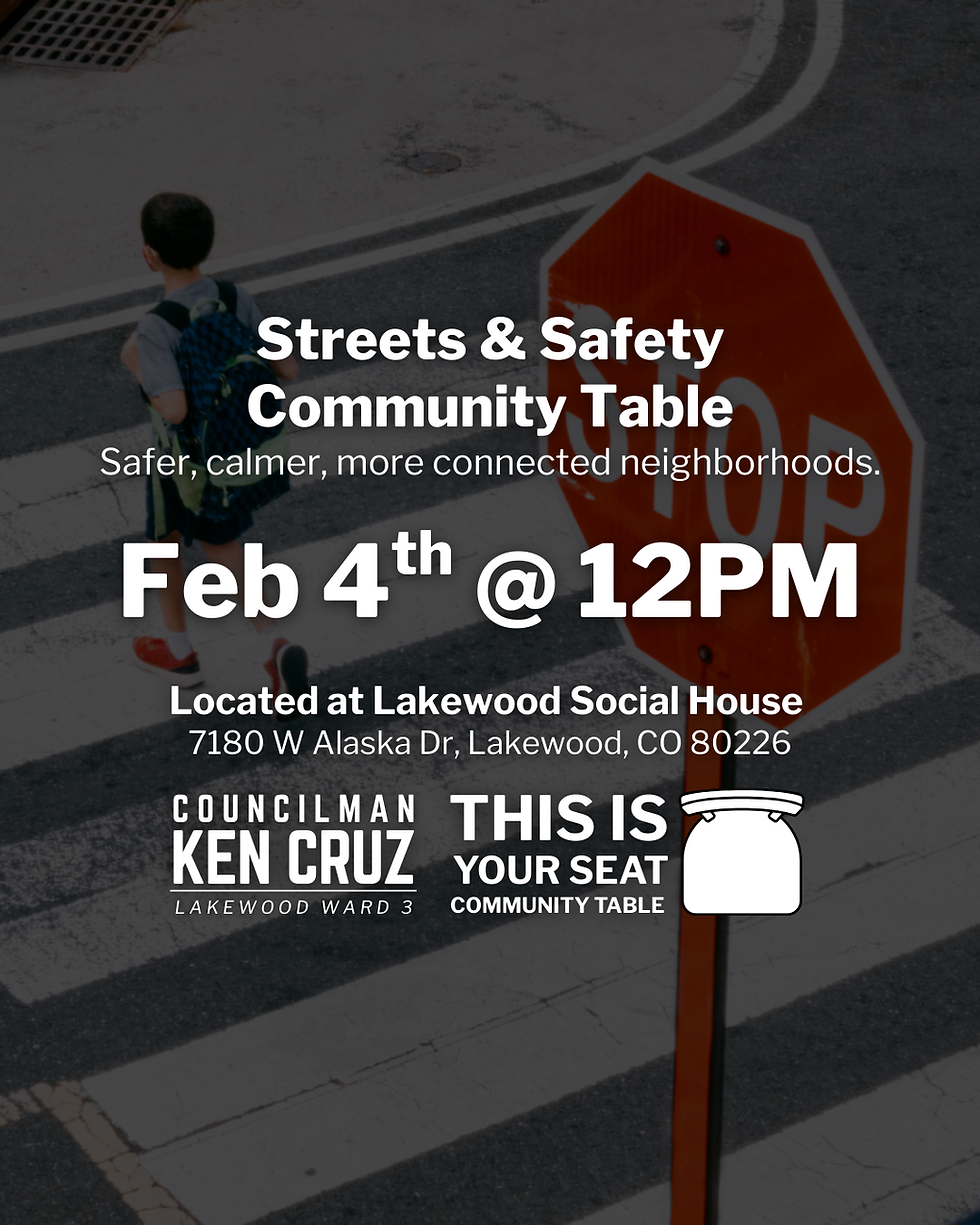 Streets & Safety Community Table 