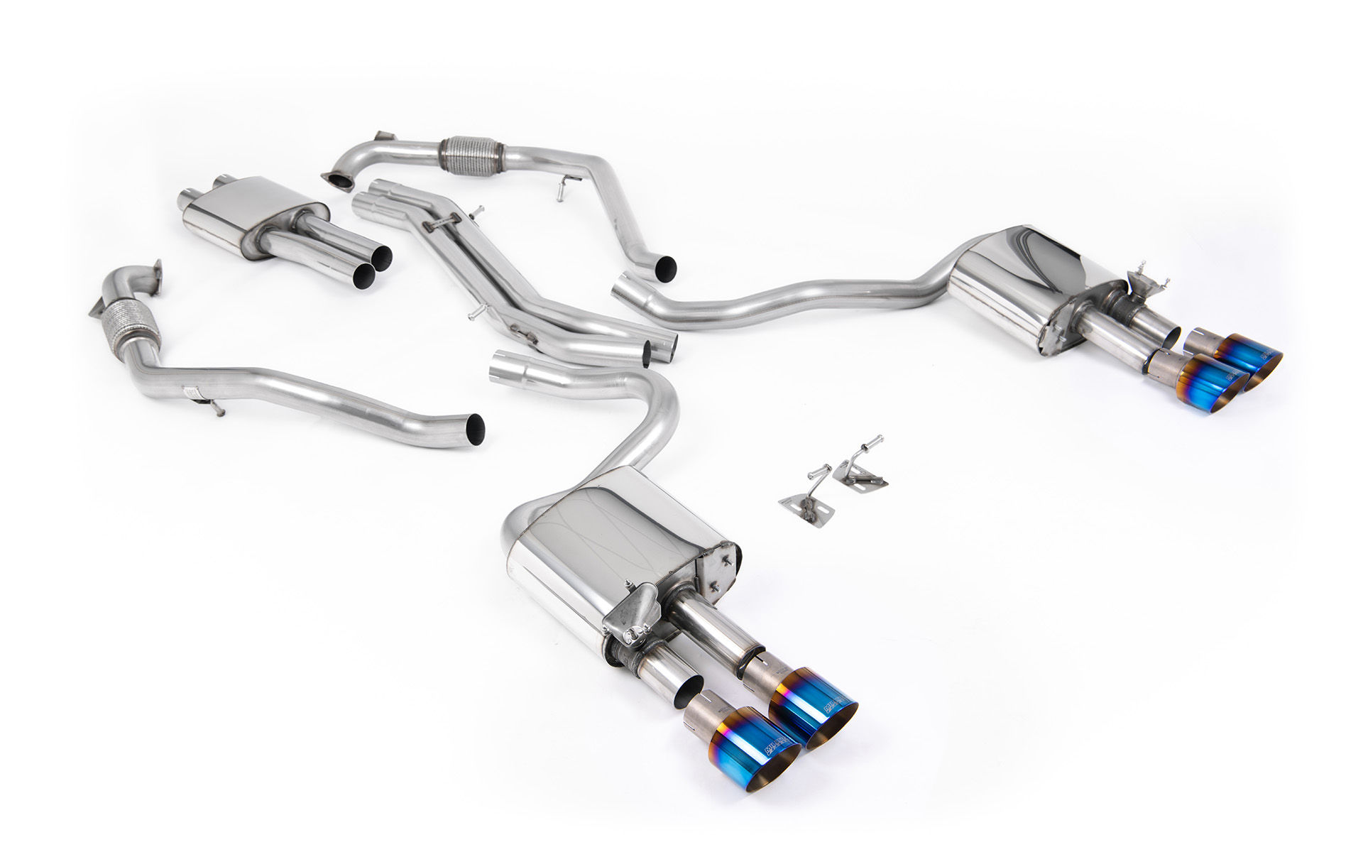 Milltek Sport Exhaust Audi S5 B9 Sport Diff models with Brace Bars (RHD) - Reso