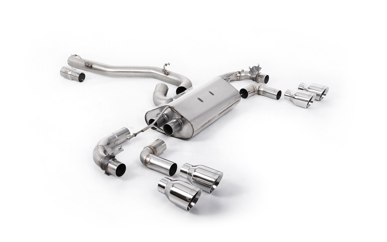 Milltek Sport Exhaust VW Golf R Mk7.5 - 80mm / 3.15 inch Valved Non Resonated (