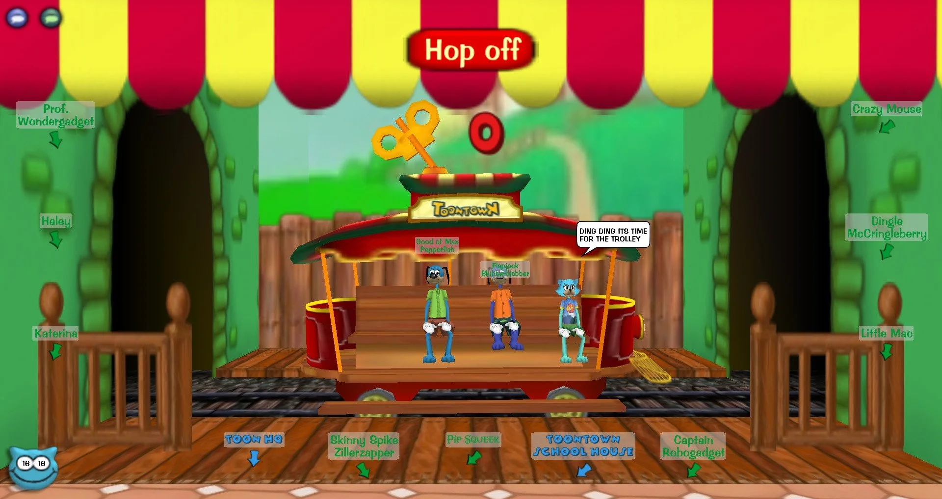 The Game Trolley in ToonTown