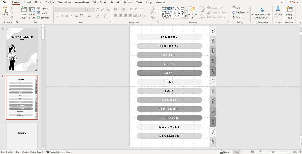 How to create your own digital notebook in MS Powerpoint / Google Slides