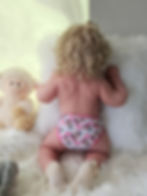 Thumbnail: Sarah 8 month size silicone toddler completed doll