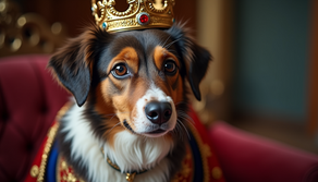 Transform Your Pet into Royalty with Custom Pet Portraits in Elegant Attire