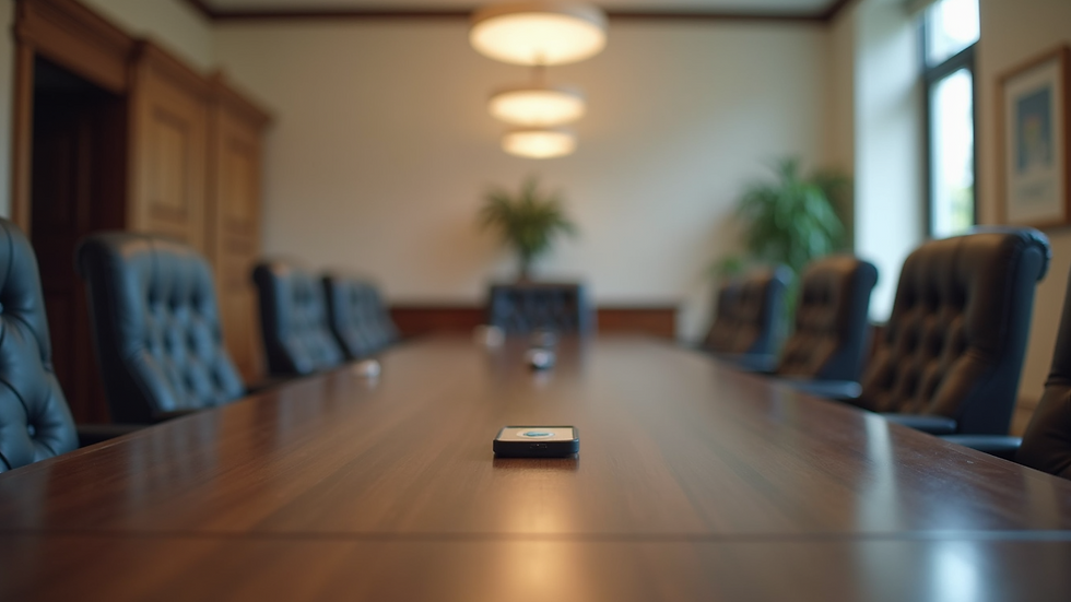 Eye-level view of a law firm's meeting room