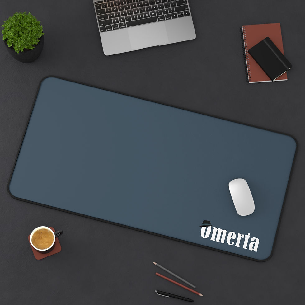 Thumbnail: Omerta Minimalist Desk Mat — Dark Slate Gaming & Office Mouse Pad