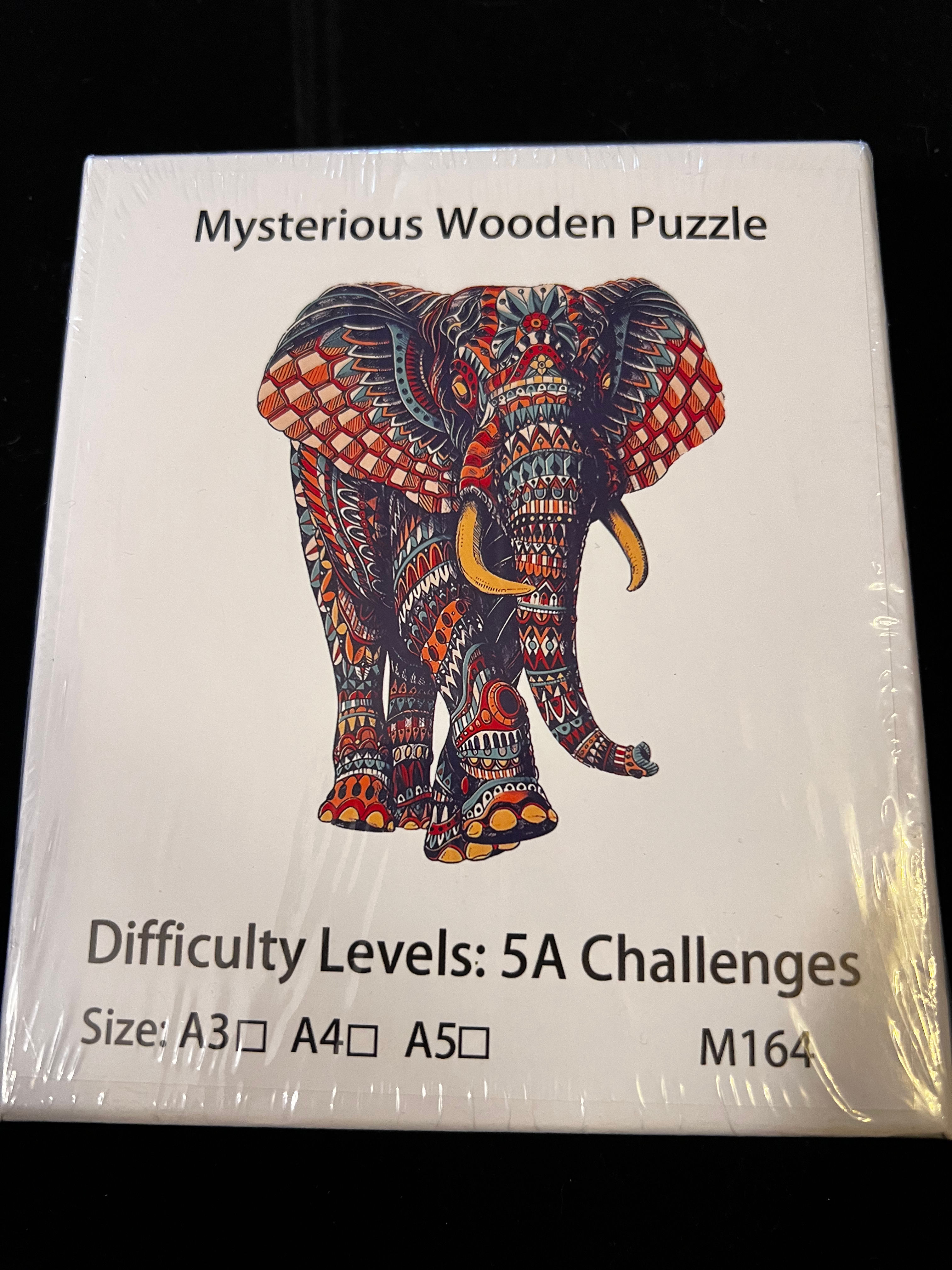 Mosaic style wooden puzzle