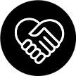 Hart handdruk symbool