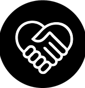 Heart handshake symbol
