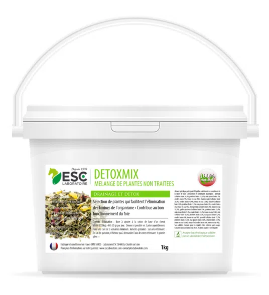 DETOXMIX – Drainage et détox cheval – Mélange de plantes