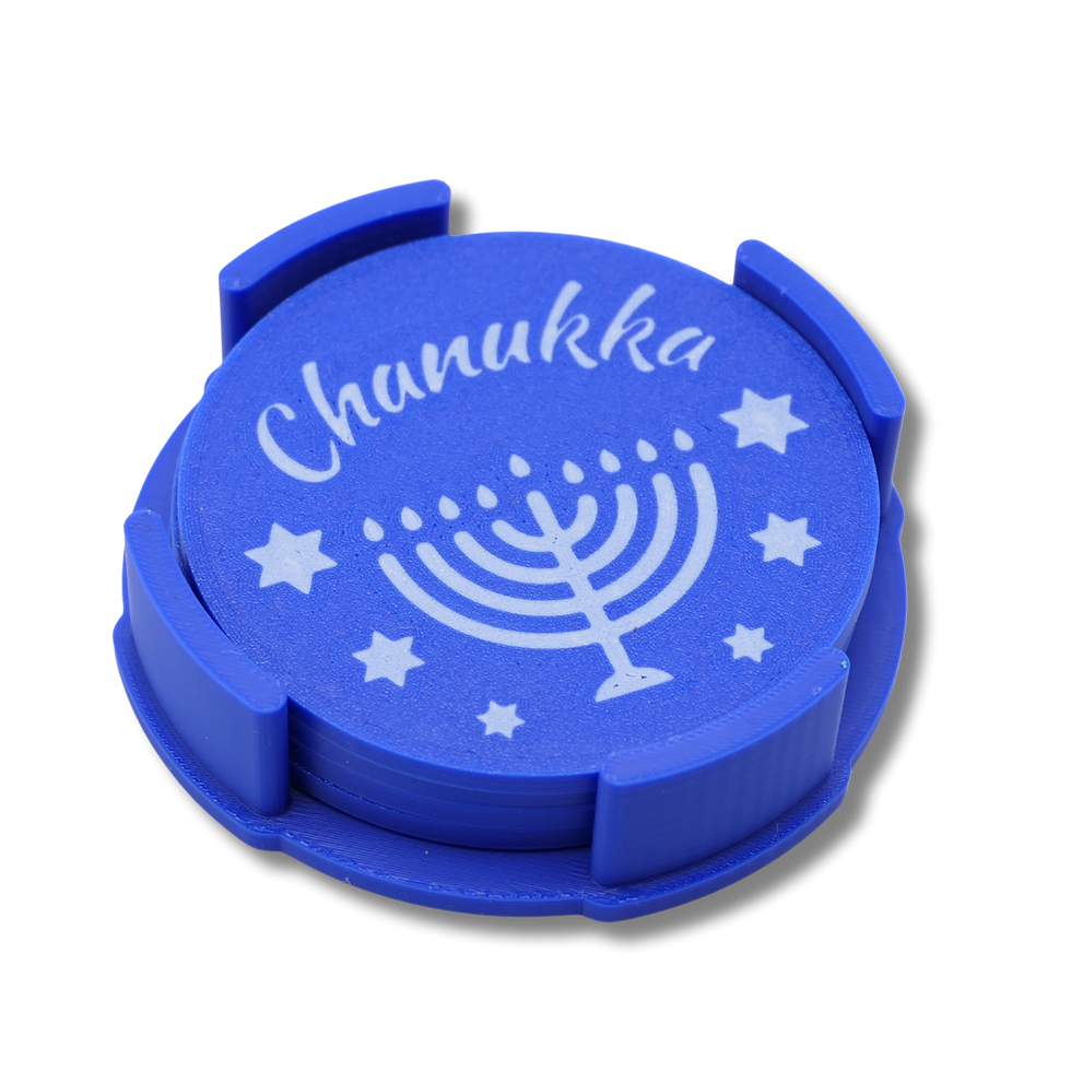 Miniaturbild: Glasuntersetzer | Chanukka | 4 Stück