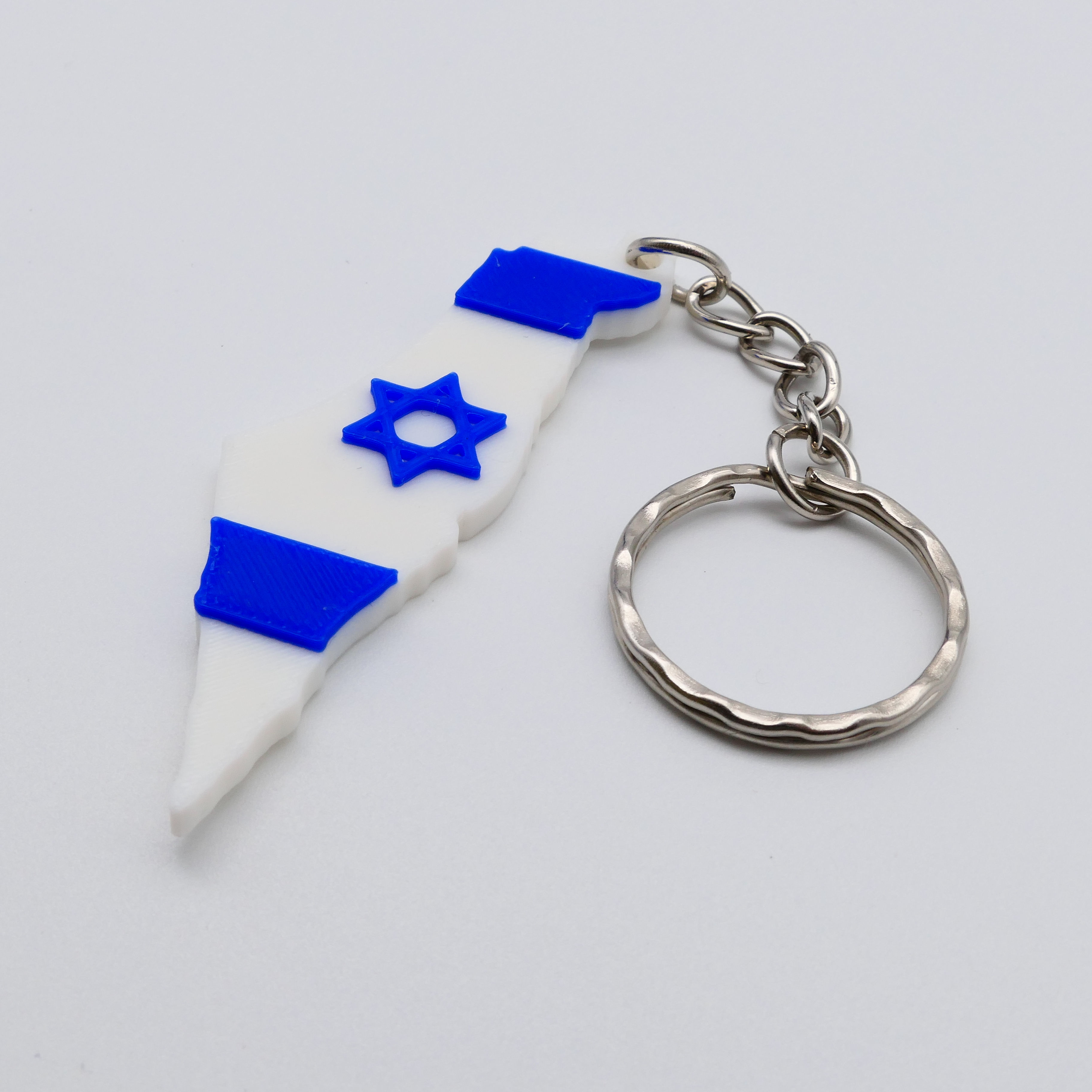 Israelflagge in Form einer Israelkarte, Schlüsselanhänger, jüdisches Geschenk, Hebräisch, Israel, Judentum