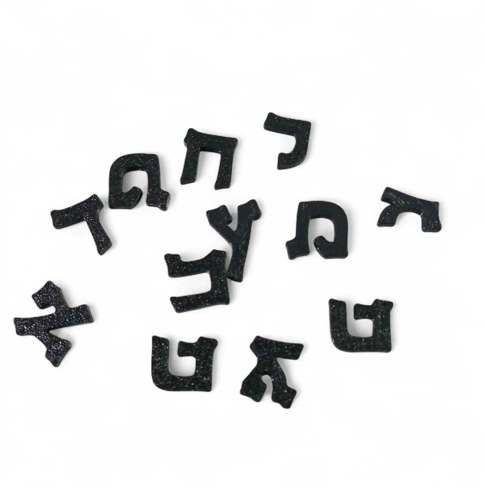 Alefbet, Alefbet Set, Hebräische Buchstaben, Hebräisches Buchstabenset, Hebräische 3D-Buchstaben, Alefbet 3D Set