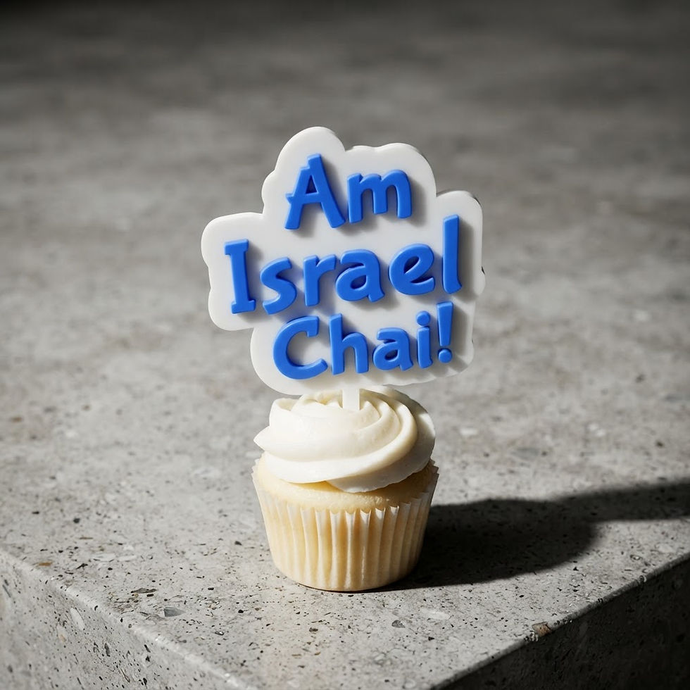 Thumbnail: Tortentopper Tortendeko Jüdisch Hebräisch Am Israel Chai Zionistisch