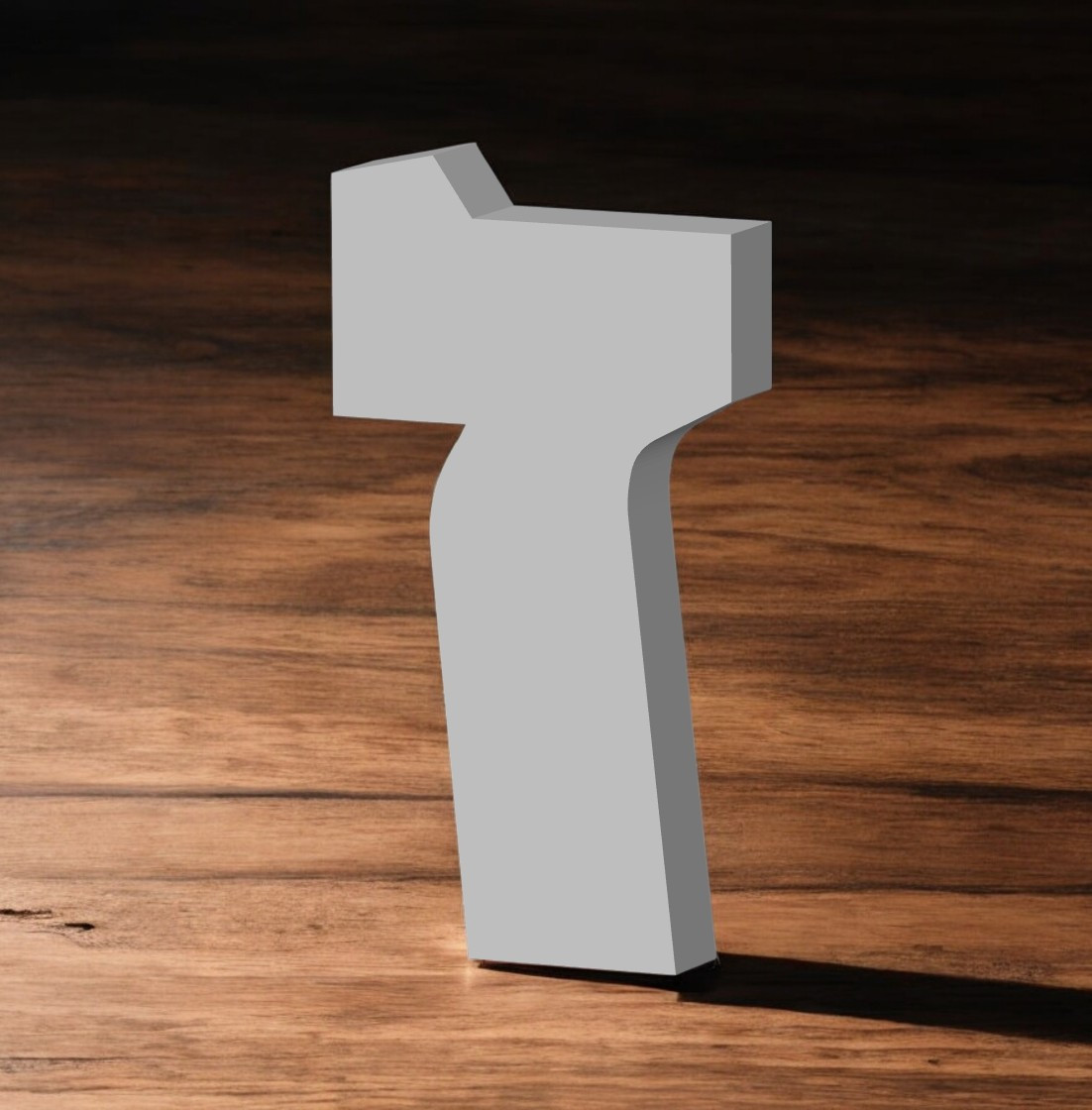 Massiver hebräischer 3D Buchstabe Vav ו für individuelle Wanddekorationen