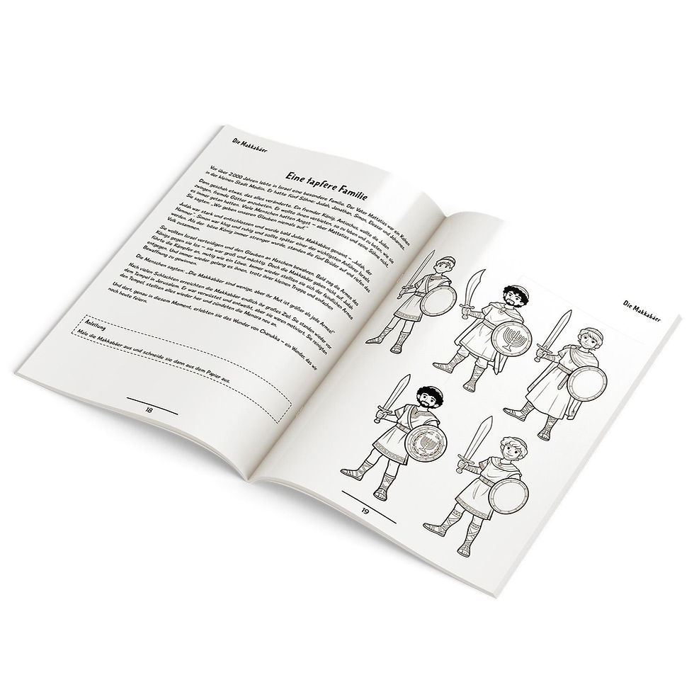 Thumbnail: Chanukka Workbook, Chanukka Arbeitsbuch, Chanukka Kinderbuch, Kinderbuch für Chanukka, Chanukka Buch, Chanukka Bastelprojekt