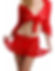 Jupe rouge volant dentelle