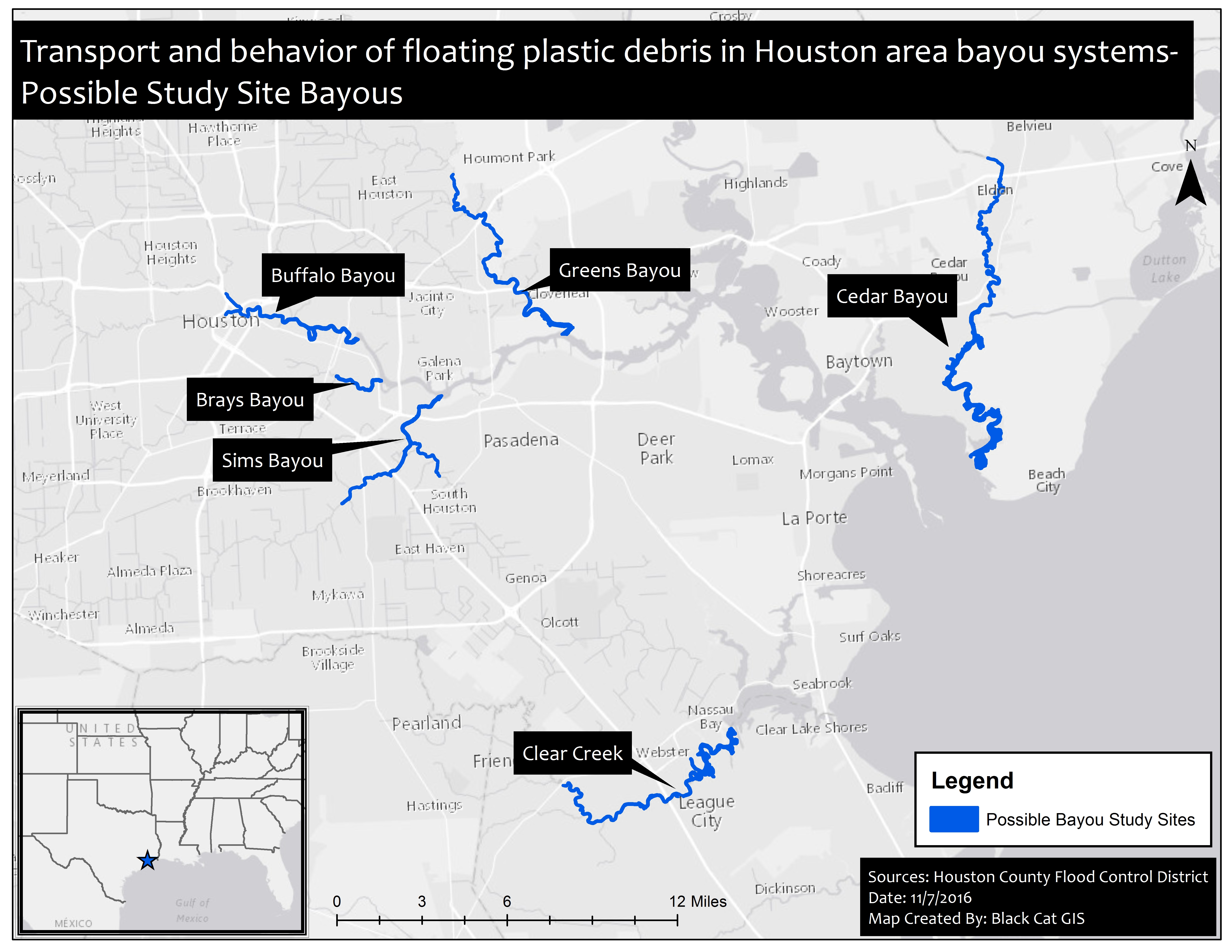 Bayou Study Sites