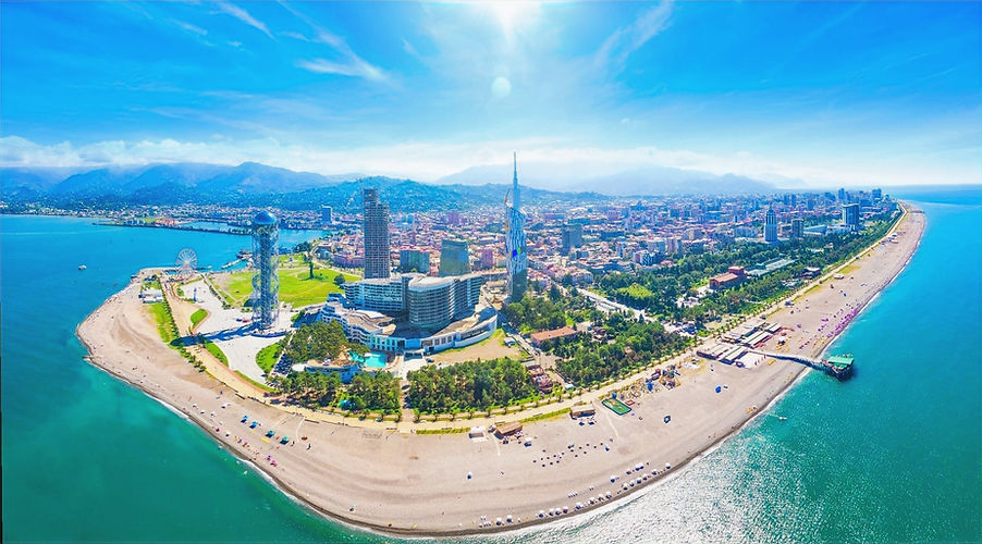 Batumi city boulevard and coastline, demonstrating the benefits of investing in Batumi real estate for foreigners.