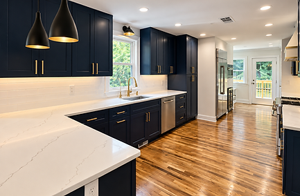 Navy Blue kitchen remodel by Blu Jay Renovations