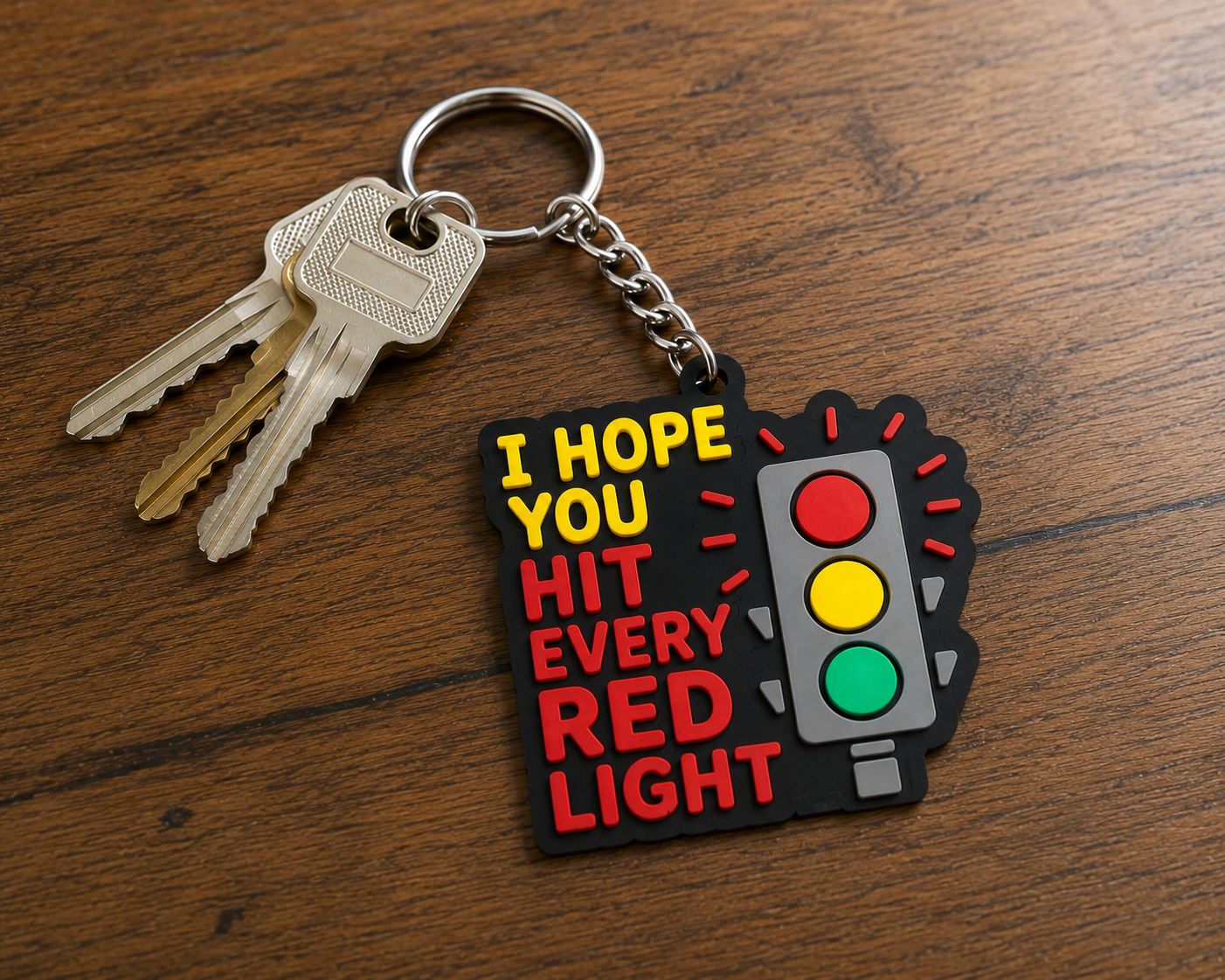 Red Light Keychain - Part of the Petty Collection