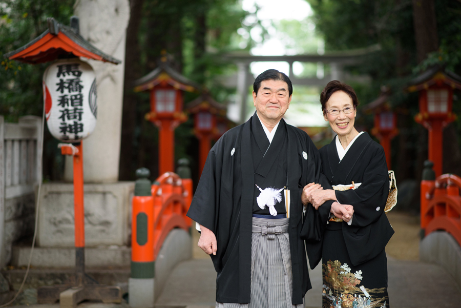 結婚式での記念写真