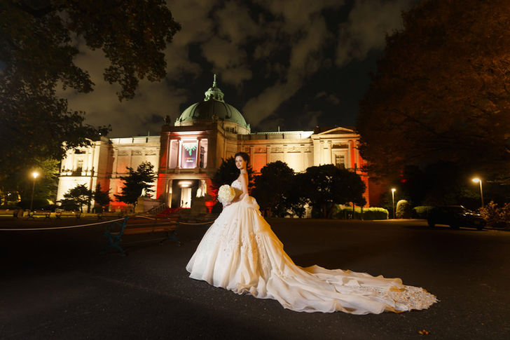 night wedding photography at Tokyo National Museum
