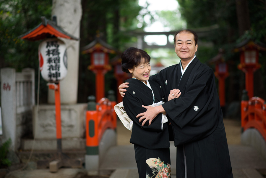 結婚式での記念写真