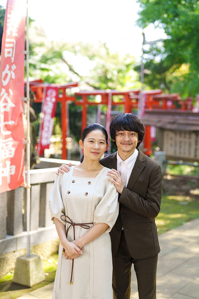 夫婦だけでの記念写真　鬼子母神でのお宮参り