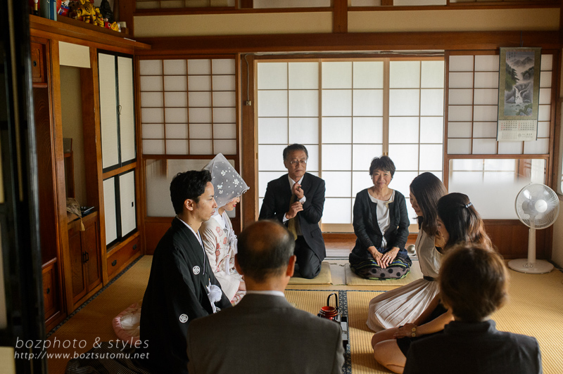 ご実家での祝言のセレモニー