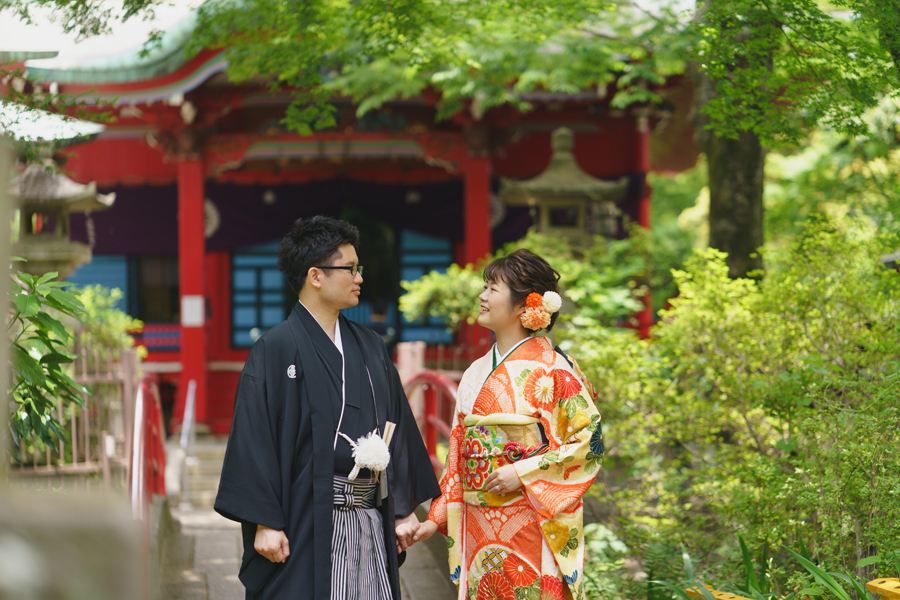 井の頭公園での和装前撮り