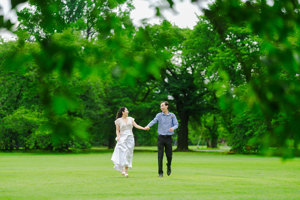 wedding photo at Shinjuku Gyoen