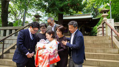 碑文谷八幡宮でのお宮参り撮影