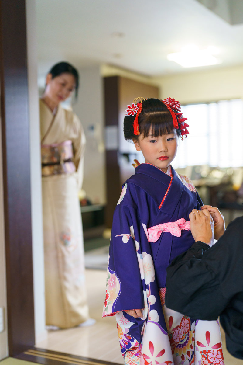 ご自宅でのお支度 7歳の七五三詣り