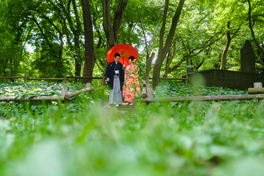 井の頭公園での和装前撮り