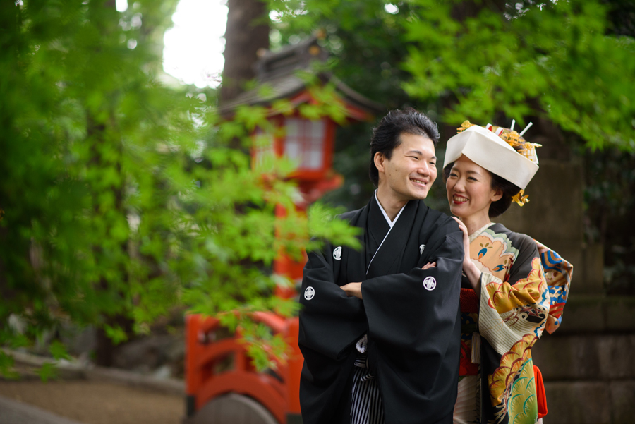 和装での結婚式