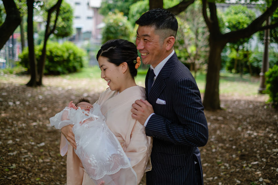 公園でのお宮参り