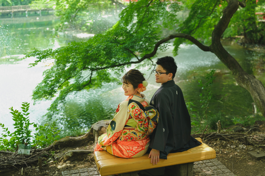 井の頭公園での和装前撮り
