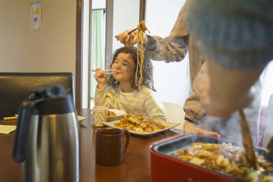 お昼ご飯　ご自宅でのドキュメンタリー的家族写真