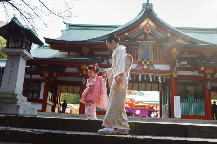 赤坂日枝神社 - 東京で一番人気の神社さんでの七五三撮影