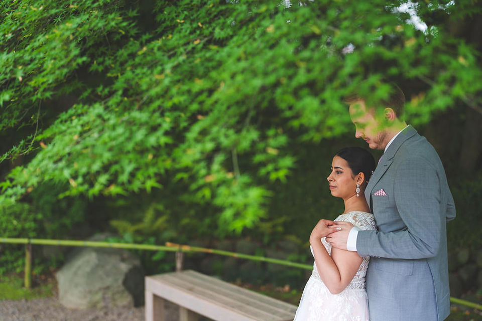 Wedding photography at a Japanese garden in Tokyo