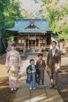 八雲氷川神社での七五三詣り