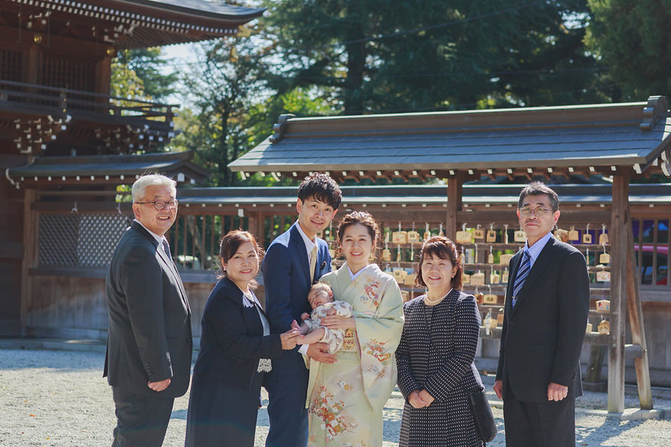 立川諏訪神社でのお宮参り撮影