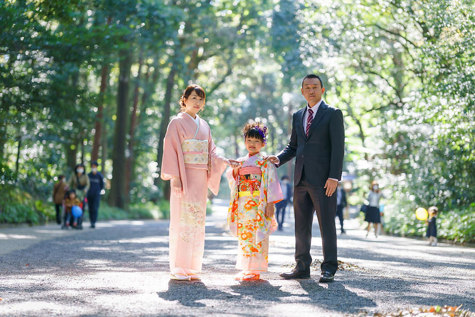 明治神宮での7歳の七五三撮影