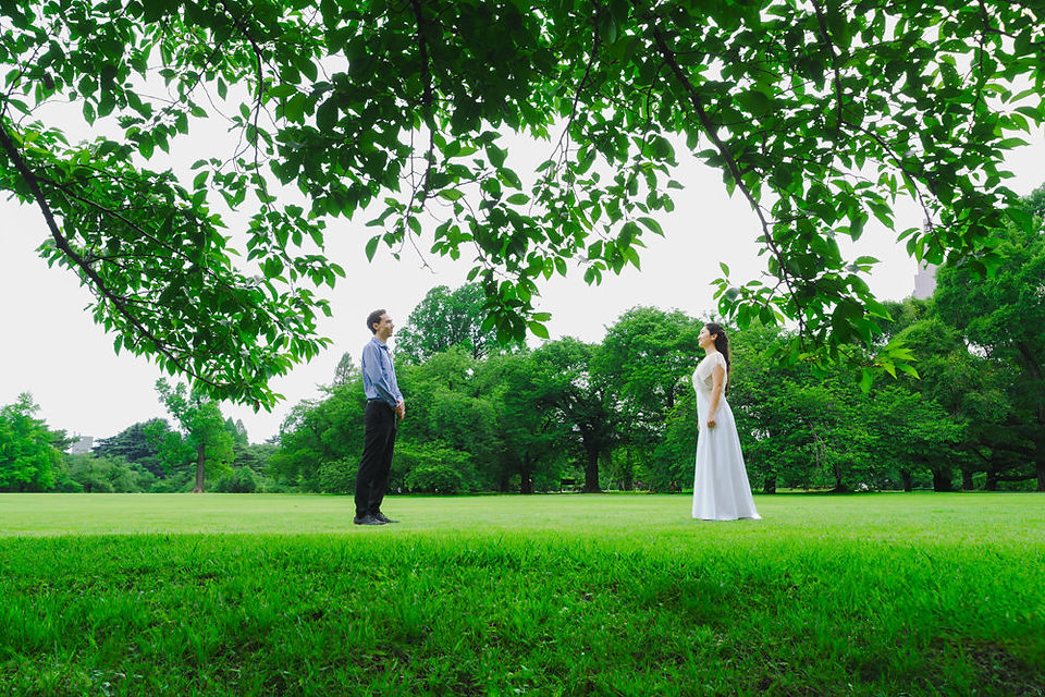wedding photo at Shinjuku Gyoen