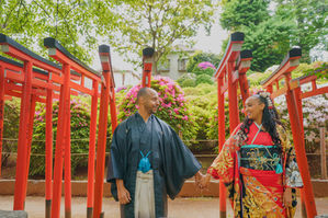 From Australia to Tokyo: A Honeymoon Wedding Photo Session in Traditional Kimono