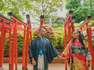 From Australia to Tokyo: A Honeymoon Wedding Photo Session in Traditional Kimono