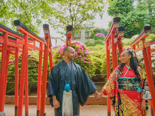 From Australia to Tokyo: A Honeymoon Wedding Photo Session in Traditional Kimono