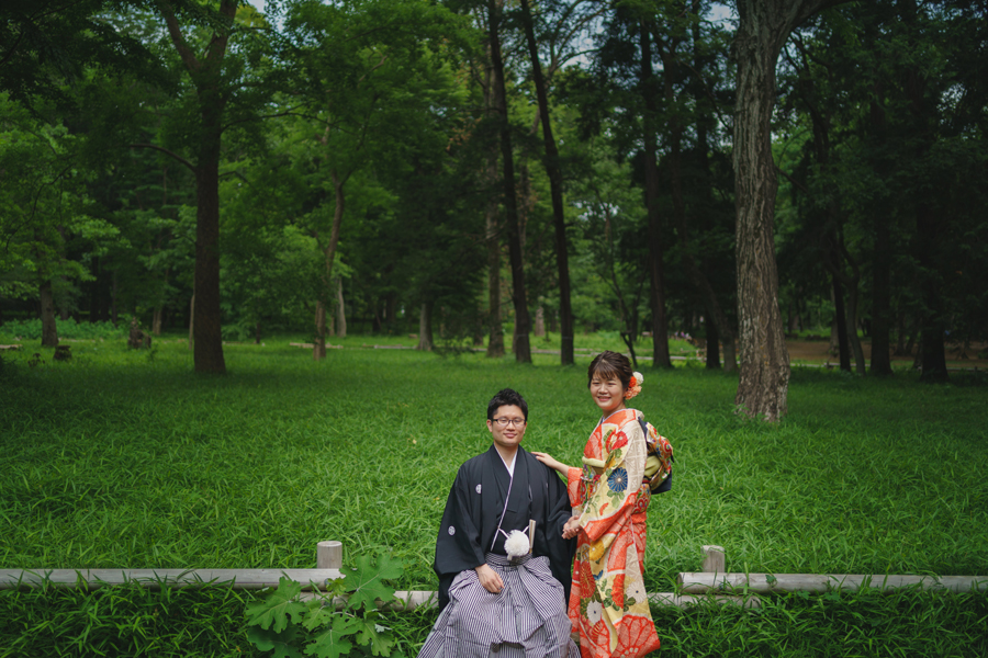 井の頭公園での和装前撮り