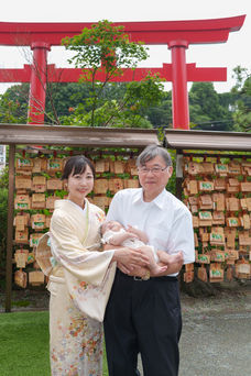 川崎市の琴平神社でのお宮参り